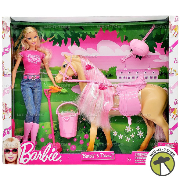 Barbie Doll and Tawny Horse 2009 Mattel T8111
