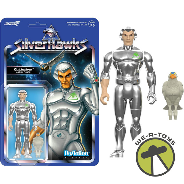 SilverHawks ReAction Figures Quicksilver Action Figure Toy Version Super7