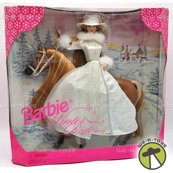 Winter Ride Barbie Doll Gift Set with Horse 1998 Mattel No. 19850