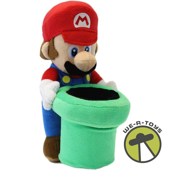 Super Mario Bros Mario with Warp Pipe 9 Inch Plush Little Buddy