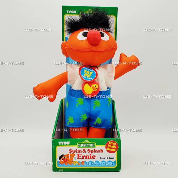 Sesame Street Swim and Splash Ernie with Moving Arms 1997 Tyco NEW