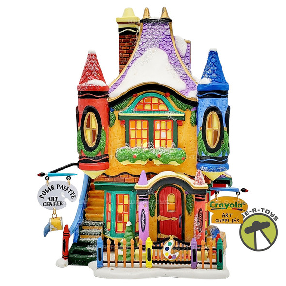 Department 56 Crayola Polar Palette Art Center Lighted 56726