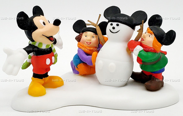 Department 56 Mickey Builds a Snowman Disney Showcase North Pole Series 56849