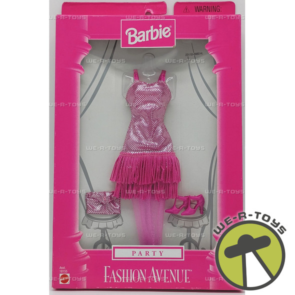 Barbie Party Fashion Avenue Pink Dress Fashion 1998 Mattel 23118-0980HL New