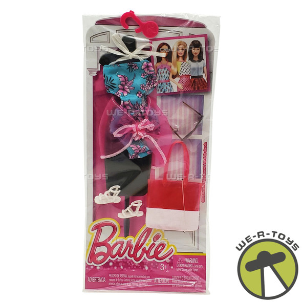 Barbie Fashion Outfit Tropical Beach Outfit and Bag Set 2015 Mattel DJT44 NEW