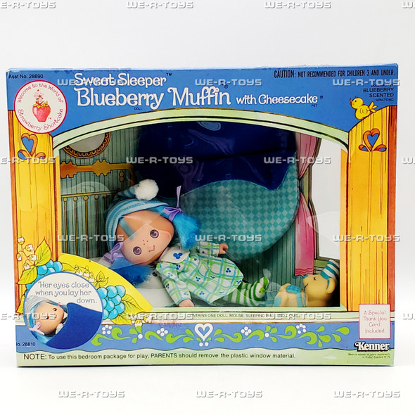 Strawberry Shortcake Sweet Sleeper Blueberry Muffin Doll 1984 Kenner Item No 28810