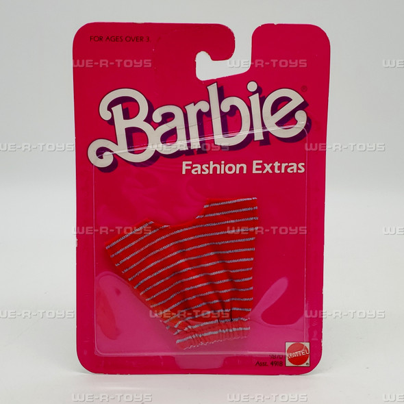 Barbie Fashion Extras Red and White Crop Top 1984 Mattel 9870 New