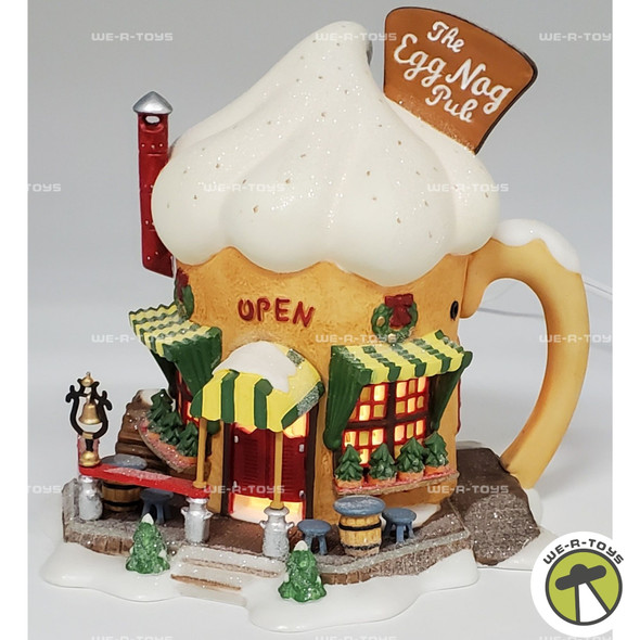 Department 56 The Egg Nog Pub North Pole Series Elf Land Lighted Building