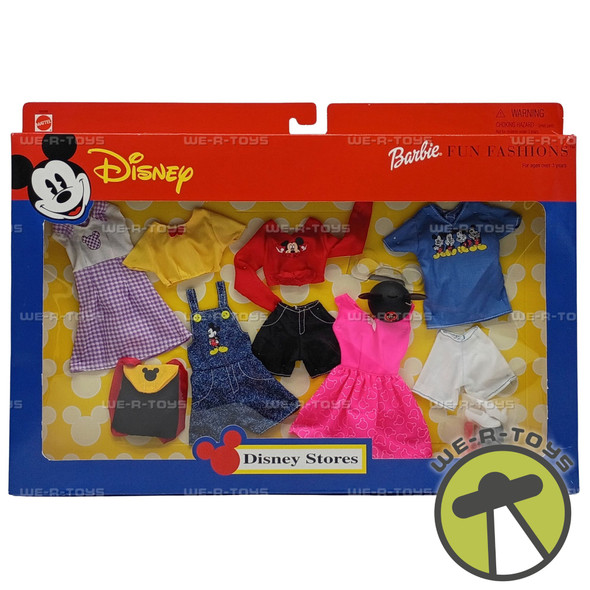 Barbie Disney Fun Fashions Set of 5 Fashions Mickey Mouse 2000 Mattel New 68698