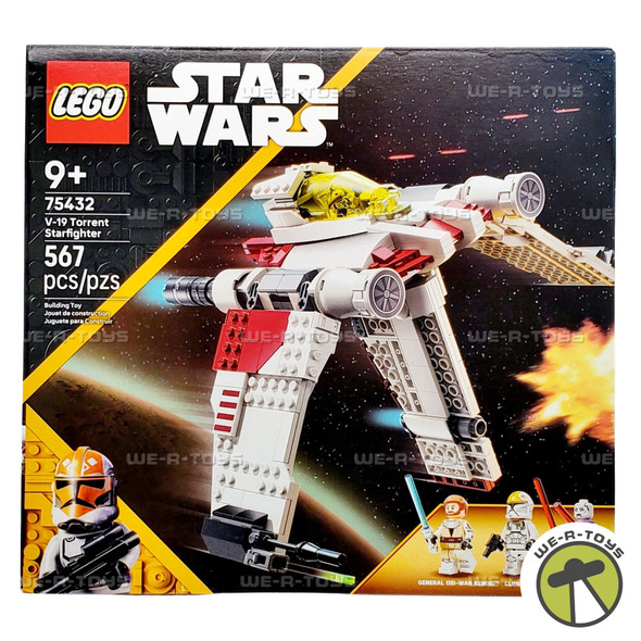 LEGO Star Wars The Clone Wars V-19 Torrent Starfighter 567 Piece Building Set 75432
