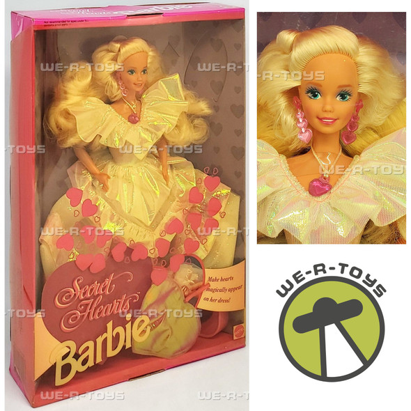 Secret Hearts Barbie Doll in Heart Gown & Ice Cube Heart 1992 Mattel 7902