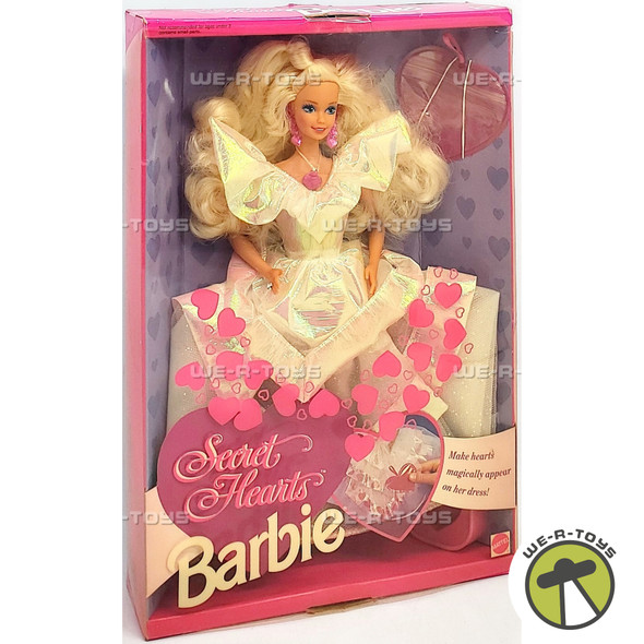 Secret Hearts Barbie Doll in Heart Gown & Ice Cube Heart 1992 Mattel 7902