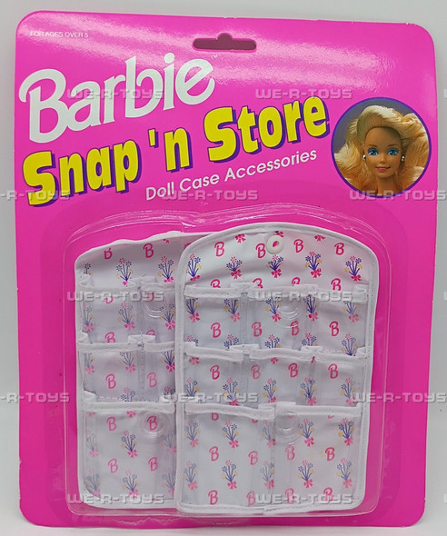 Barbie Snap N Store Doll Case Storage Accessories Floral 1992 Mattel 12130 New