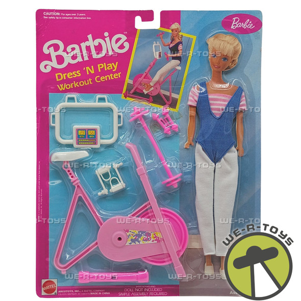 Barbie Dress N Play Workout Center Set Fashion & Accessories Playset 1991 Mattel