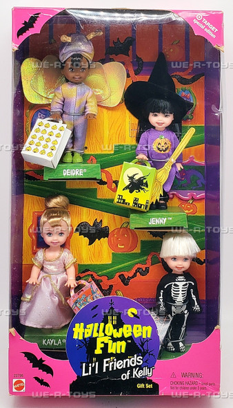 Barbie Fun Li'l Friends of Kelly Halloween Fun Set of 4 Dolls New Mattel 1998