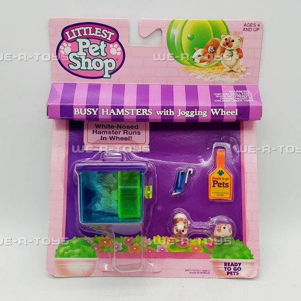 Littlest Pet Shop Busy Hamsters with Jogging Wheel Play Set No 2 Kenner 1993 NEW