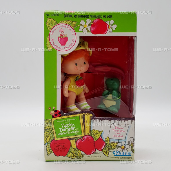 Strawberry Shortcake Apple Dumplin' 5'' Doll With Turtle Pet Kenner 1980 NEW