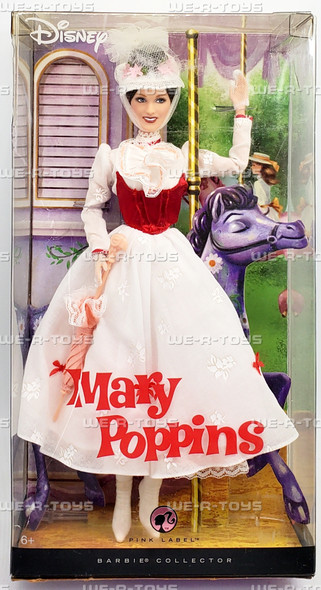 Barbie Disney Julie Andrews as Mary Poppins Doll Pink Label 2007 Mattel New