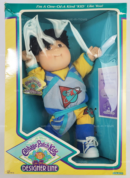 Cabbage Patch Kids Designer Line Boy Doll Black Hair 1988 Coleco 3520