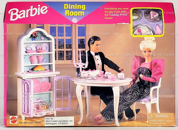 Barbie Dining Room Furniture Playset 1997 Mattel 67551