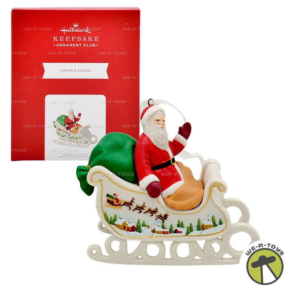 Santa's Sleigh 2021 Ornament Club Hallmark Keepsake Ornament