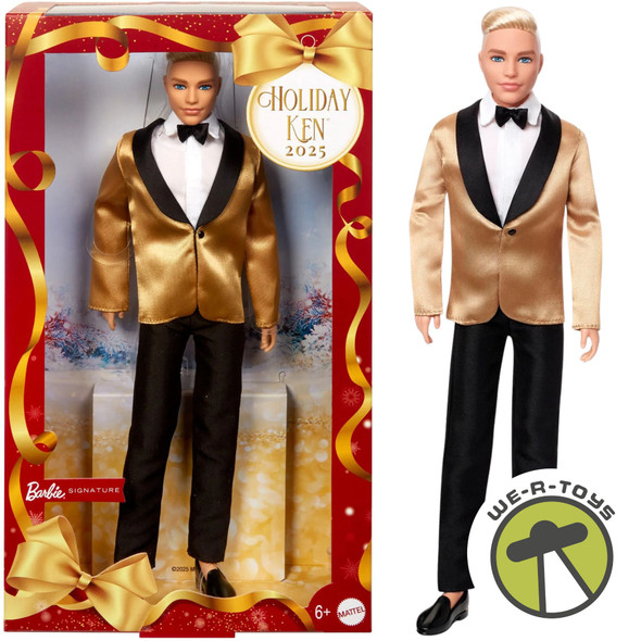Barbie Signature 2025 Holiday Blonde Ken Collectible Fashion Doll JGK55