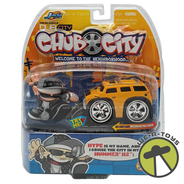 Chub City Hype Action Figure & Hummer H2 Vehicle Set 2005 Jada Toys 90207 New
