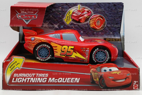 Disney Pixar Cars Burnout Tires Lightning McQueen #95 Vehicle 2014 Mattel New