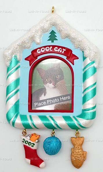 Special Cat Photo Holder Hallmark Keepsake Ornament 2002 QX2863 New