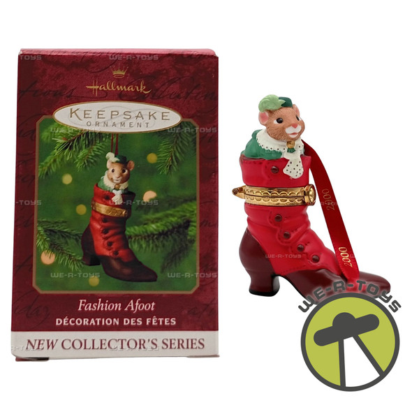 Fashion Afoot Mouse Hallmark Keepsake Ornament With Hinged Box 2000 New QX8341