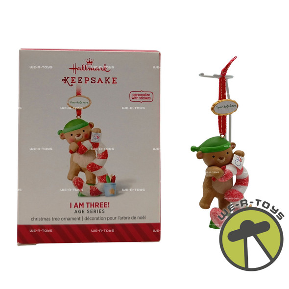 I am Three! Age Series Bear Hallmark Keepsake Ornament 2014 New QXG1995