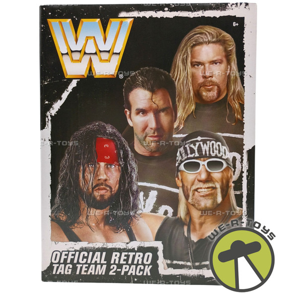 WWE Official Retro Tag Team 2 Pack Scott Hall Kevin Nash Hulk Hogan Syxx 2022