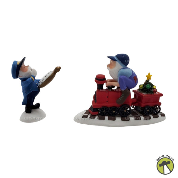 Department 56 North Pole Series Set of 2 Classic White Glossy Polyresin Disney Village Accessory Ornaments