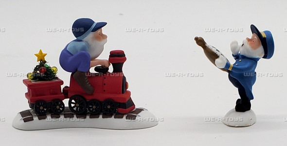 Department 56 North Pole Series Set of 2 Classic White Glossy Polyresin Disney Village Accessory Ornaments