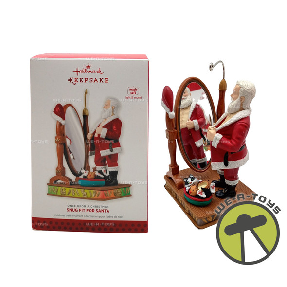 Once Upon A Christmas Snug Fit For Santa Hallmark Keepsake Ornament Light/Sound