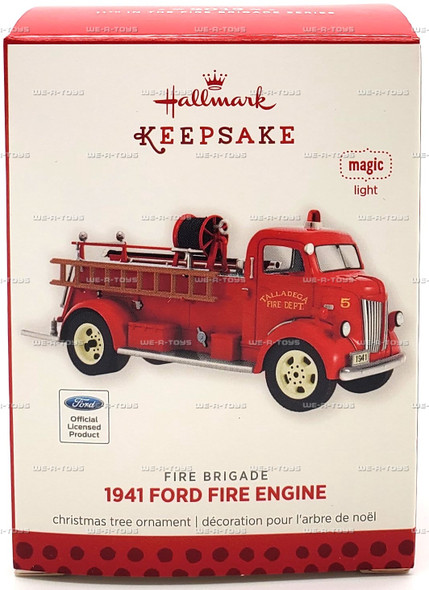 Hallmark Keepsake 1941 Ford Fire Engine Fire Brigade Ornament 2013 #QX9152