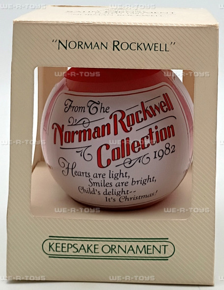 Norman Rockwell Hallmark Keepsake Satin Ball Ornament New QX202-3
