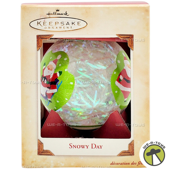 Hallmark Keepsake Ornament Snowy Day Glass Ball 2004