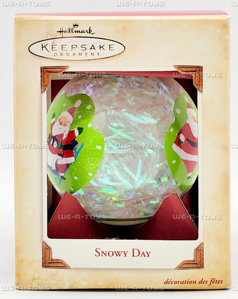 Hallmark Keepsake Ornament Snowy Day Glass Ball 2004