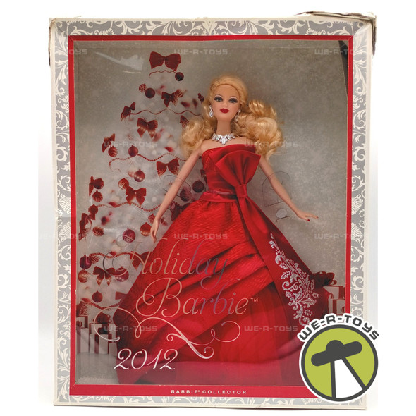 Holiday Barbie 2012 Blonde Barbie Doll In Red Dress 2011 Mattel W3465