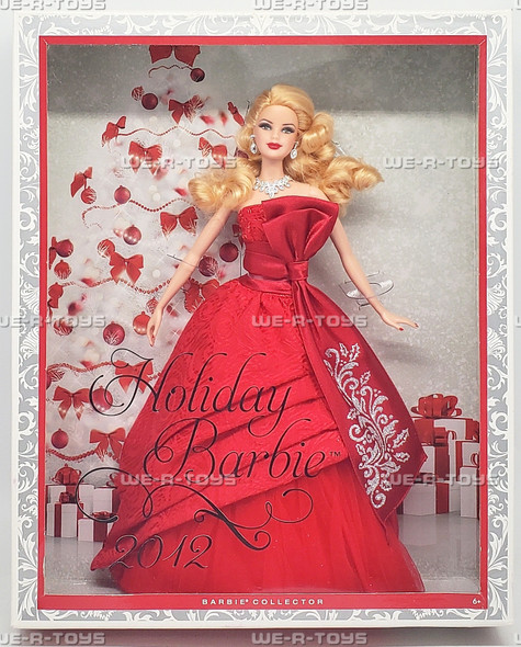 Holiday Barbie 2012 Blonde Barbie Collector Doll In Red Dress 2011 Mattel W3465