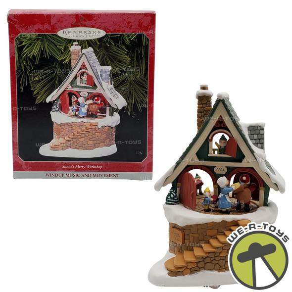 Hallmark Keepsake 1998 Santa's Merry Workshop With Sound Christmas Ornament