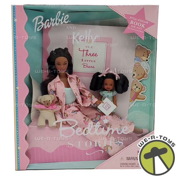 Bedtime Stories African American Barbie and Kelly Gift Set 2000 Mattel 29427
