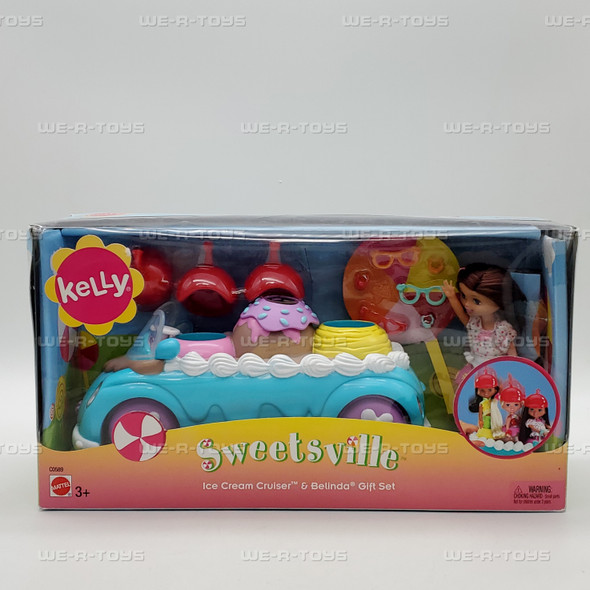 Barbie Kelly Club Sweetsville Ice Cream Cruiser and Belinda Gift Set Mattel NEW
