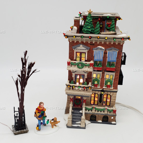 Department 56 Christmas in the City Parkside Holiday Brownstone Gift Set 58937 NEW