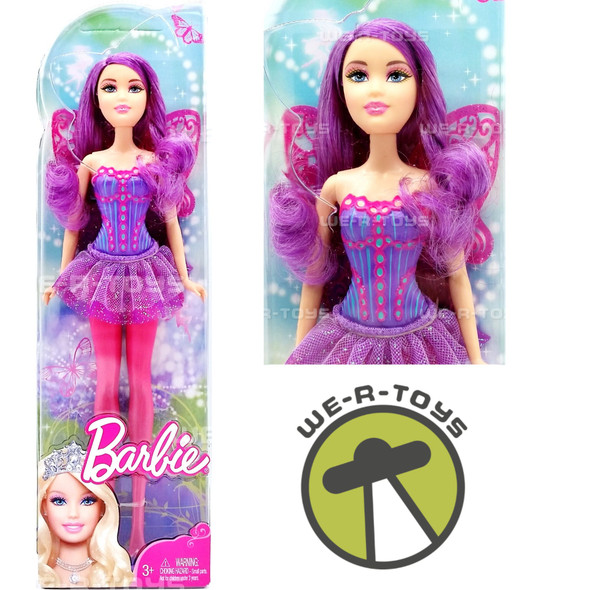 Barbie Enchanted Wingdom Purple Fairy Doll 2009 Mattel R4105 NRFP