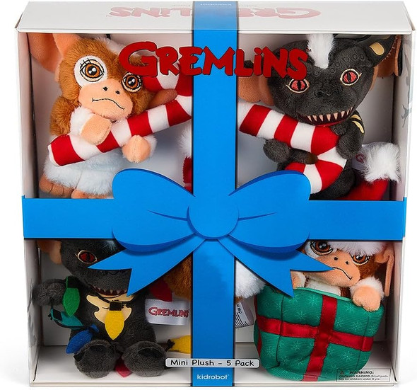 Gremlins 3 Inch Plush Holiday Ornament 5-Pack Set