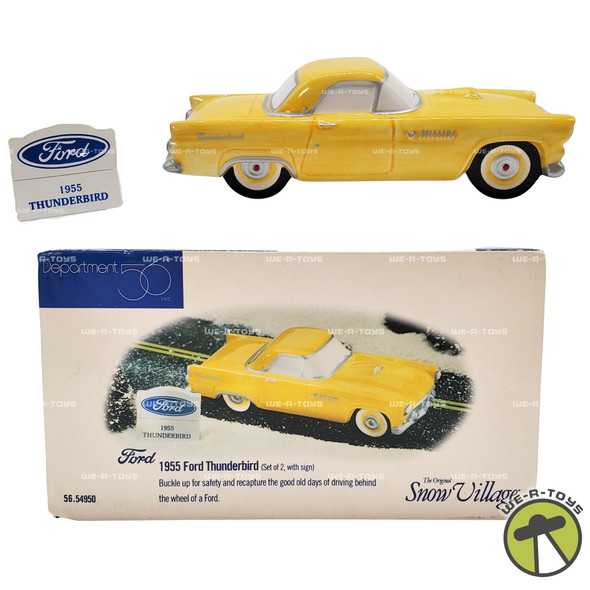 Department 56 The Original Snow Village 1955 Yellow Ford Thunderbird No. 54950