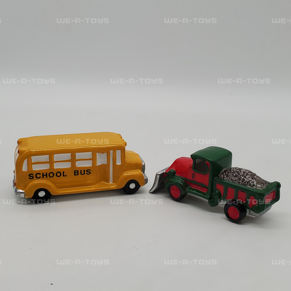 Department 56 Village School Bus and Snow Plow 55292 NEW