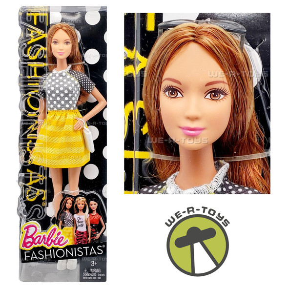 Barbie Fashionistas Summer Doll Yellow Skirt 2014 Mattel CFG16